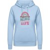 AWDis Hoodie Mikina - Pozitívna myseľ, život - Nebeská modrá - M - Dámske