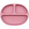 Malý Ježko Detský silikónový tanier COMPACT - Old Rose