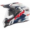 Enduro prilba na motocykel NOX N312 Vapor bielo/modro/červená S