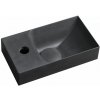 Sapho Piccolino Betonové umývátko 30,8x17 cm, baterie vlevo, antracit PK30016