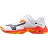 Pánska halová obuv Mizuno Wave Lightning Z8 White/Fiery Coral 2/Citrus EUR 40,5