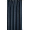Zatemňovací záves s riasiacou páskou Blackout so štruktúrou modrý 245 x 140 cm