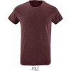 SOL´S REGENT FIT / Pánske vypasované tričko - heather oxblood L