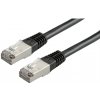 S/FTP Patchkábel 2m cat.5e, čierny, Cu