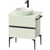 Duravit Sivida skrinka 64.5x47.5x54.8 cm závesná kúpeľňová skrinka pod umývadlo čierna-zelená SV46570BDHH0000
