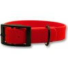 Voděodolný gumový obojek pro psy SVĚTLE ČERVENÝ - šířka 2cm Vyberte velikost: M