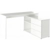 Tempo Kondela Univerzálny rohový PC stôl, biela, TERINO