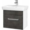 Dreja Umývadlová skrinka SOLO SZZ 50 - N01 Biela lesk / Úchytka T01 / D16 Tmavý betón