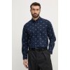 Bavlnená košeľa Boss Orange 50530835 tmavomodrá L