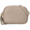Dámska kožená crossbody kabelka tmavo béžová - ItalY Kriane G béžová