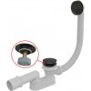 AlcaPlast A507BLACK-120 - Sifón vaňový CLICK/CLACK, dĺžka 120 cm, kov, čierna-mat