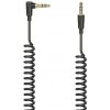 Audio kábel krútený (jack 3,5 mm TRS) 44cm (max. 75cm)