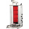POTIS Sklokeramický elektrický gril na kebab/gyros, 4 vykurovacie plochy, záťaž 50 kg, 400V, 7,6 kW, 550x530x1120 mm, nádoba na tuk 500x500 mm | POTIS, CE4