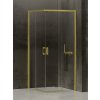 New Trendy Prime Light Gold sprchovací kút 100x90 cm štvorcová zlatá lesklé/priehľadné sklo D-0418A/D-0421A