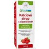 PLUS LEKÁREŇ Kalciový sirup s vitamínom D s príchuťou lesnej jahody 1x150 ml