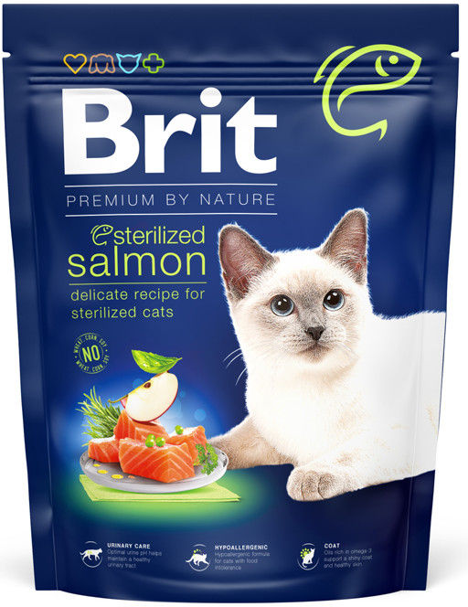 Brit Premium Cat by Nature Sterilized Salmon 300 g