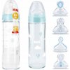 Nuk sklenená fľaša s cumlíkom New Classic modrá 10745080 240 ml