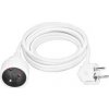 Kábel predlžovací Solight 1 zásuvka, 3 x 1.5mm2, 5 m (PS04X) biely