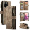 Multifunkčné peňaženkové puzdro CaseMe Flip na Xiaomi Redmi Note 10/10S - Hnedá