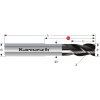 Karnasch 3063320500 | Tvrdokovová stopková fréza, zrazené ostrie 5/0,1-57x6 mm, Z=3