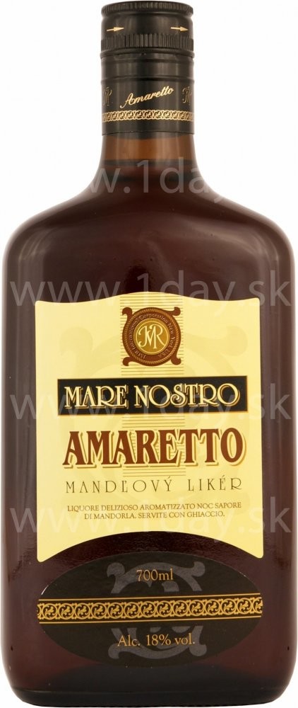 Amaretto Mare Nostro 0,7 l (čistá fľaša)