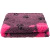 DryBed Blovi VetBed A+ pelech čerešňovo-ružové s labkami L 150 cm x 150 cm