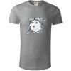 Florbal lopta v triku - Tričko z organickej bavlny - L ( Starostrieborná )