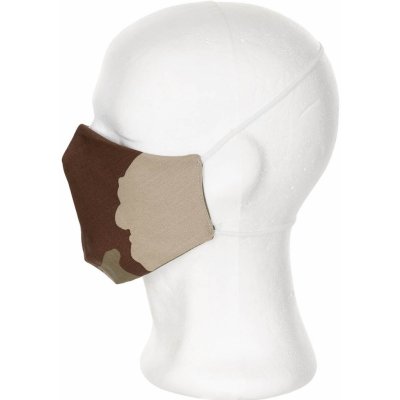 MFH ochranné rúško na tvár pre dospelých - DESERT 3 FARBY (Ochranné dvojvrstvové maskáčové rúško vo vzore 3 COLOR DESERT vyrobené za účelom zamedzenia prenosu COVID-19)