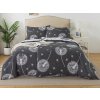 XPOSE® Flanelové obliečky PÚPAVY DUO - sivé/biele 140x200 cm, 70x90 cm, Flanel + Predĺžená možnosť vrátenia tovaru do 50 dní