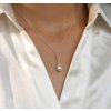 For Silver Jemný náhrdelník s príveskom prírodné sladkovodné perly - Striebro 925