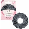 Ozdobná špirálová gumička Invisibobble Sprunchie Extra Care Soft As Silk - strieborná