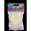 RAINBOW LOOM Original gumičky 300 kusov biela metalíza
