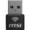 Bezdrôtová sieťová karta USB MSI AX1800 Nano WIFI 802.11ax čierna