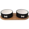 Set DOG FANTASY misky keramické s podtáckem bílé tlapka 2x 400ml