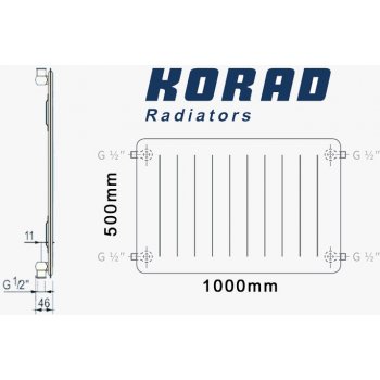 Korad Radiators 10K 500 x 1000 mm
