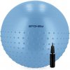 Spokey HALF FIT Gymnastický míč 2v1 masážní, 65 cm včetně pumpičky modrý