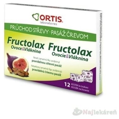 Fructolax Ovocie a vláknina KOCKY 24 ks