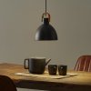 Markslöjd Závesná lampa Eagle s kovovým tienidlom Ø 22 cm čierna - 106552