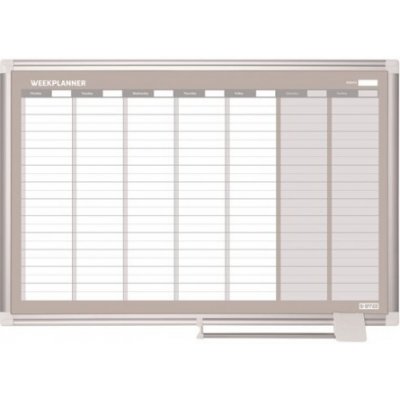 Týždenná plánovacia tabuľa, magnetická, 90x60 cm, VICTORIA VISUAL