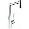 Drezová batéria Hansgrohe Metris M71 s vyťahovacou sprškou chróm 14820000