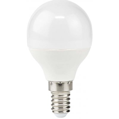 NEDIS LED žárovka E14/ G45/ 4,9 W/ 220 V/ 470 lm/ 2700 K/ teplá bílá/ matná LBE14G452