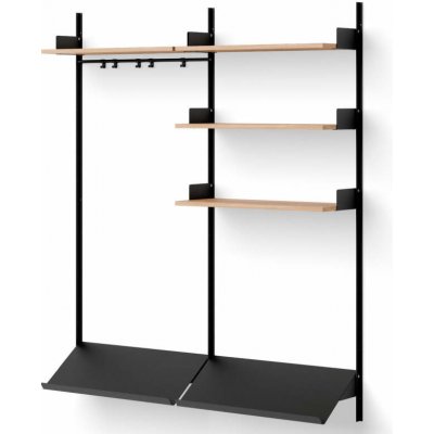 New Works Policová zostava Wardrobe Shelf 3, oak/black