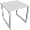 Pracovný stôl UNI O, 80x75,5x80 cm, biela/sivá
