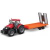 Bburago - FARMLAND, Case IH Optum CVX 300 s nízkopodlažným prívesom, 10 cm