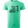 Stolný tenis - eat sleep - Klasické pánske tričko vyššej gramáže - XS ( Mätová )