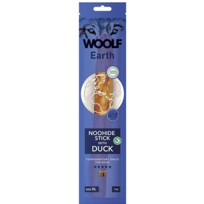 WOOLF Earth NOOHIDE XL Stick with Duck Pochúťka pre psov 85g