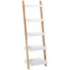 Set poličky a nosníkov Naturel Home biela/orech mat 53,5x170x40 cm HOMEP5B