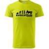 Evolúcia traktor - Klasické pánske tričko vyššej gramáže - 3XL ( Limetková )