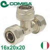 COMISA PEX šróbovací T-kus redukovaný 16x20x20