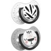 LOVI Silikónový cumlík dynamický Salt&Pepper 3-6m 2 ks